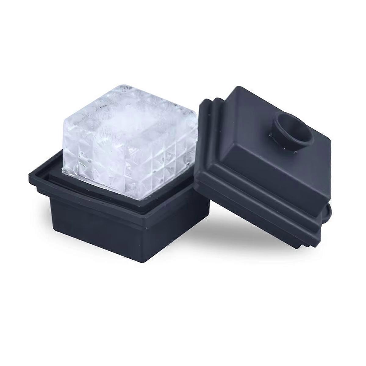 Large Square Ice Block Mold - Crystal Clear Silicone Ice Block Maker Tray for Whiskey, Cocktails & Beverages