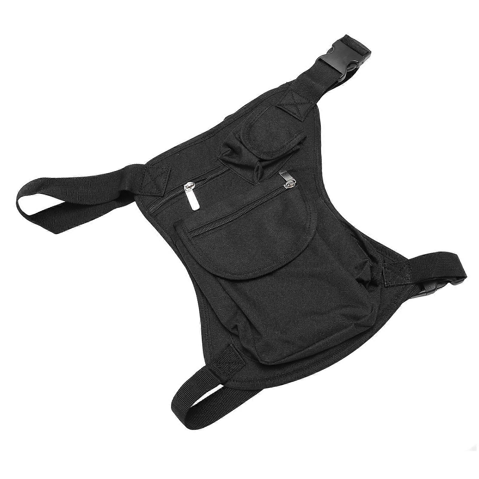 Drop Leg Bag Canvas Thigh Pouch Adjustable Straps for Hiking
