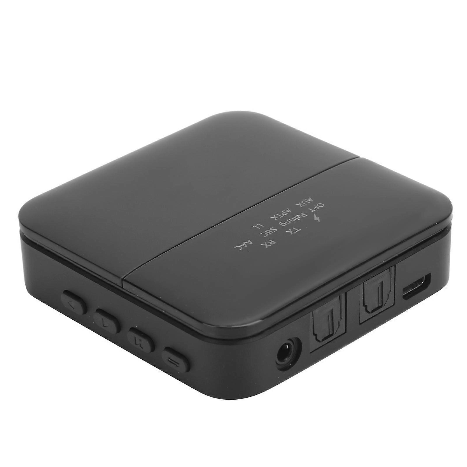 Bluetooth 5.0 Wireless Audio Transmitter Receiver Adapter, 600mAh, Black