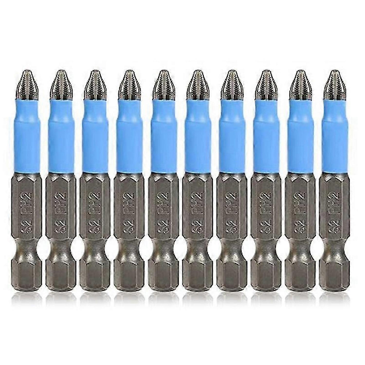 10 PCS Head Set Non-Slip Head,1/4In Hex Shank 2In/50mm