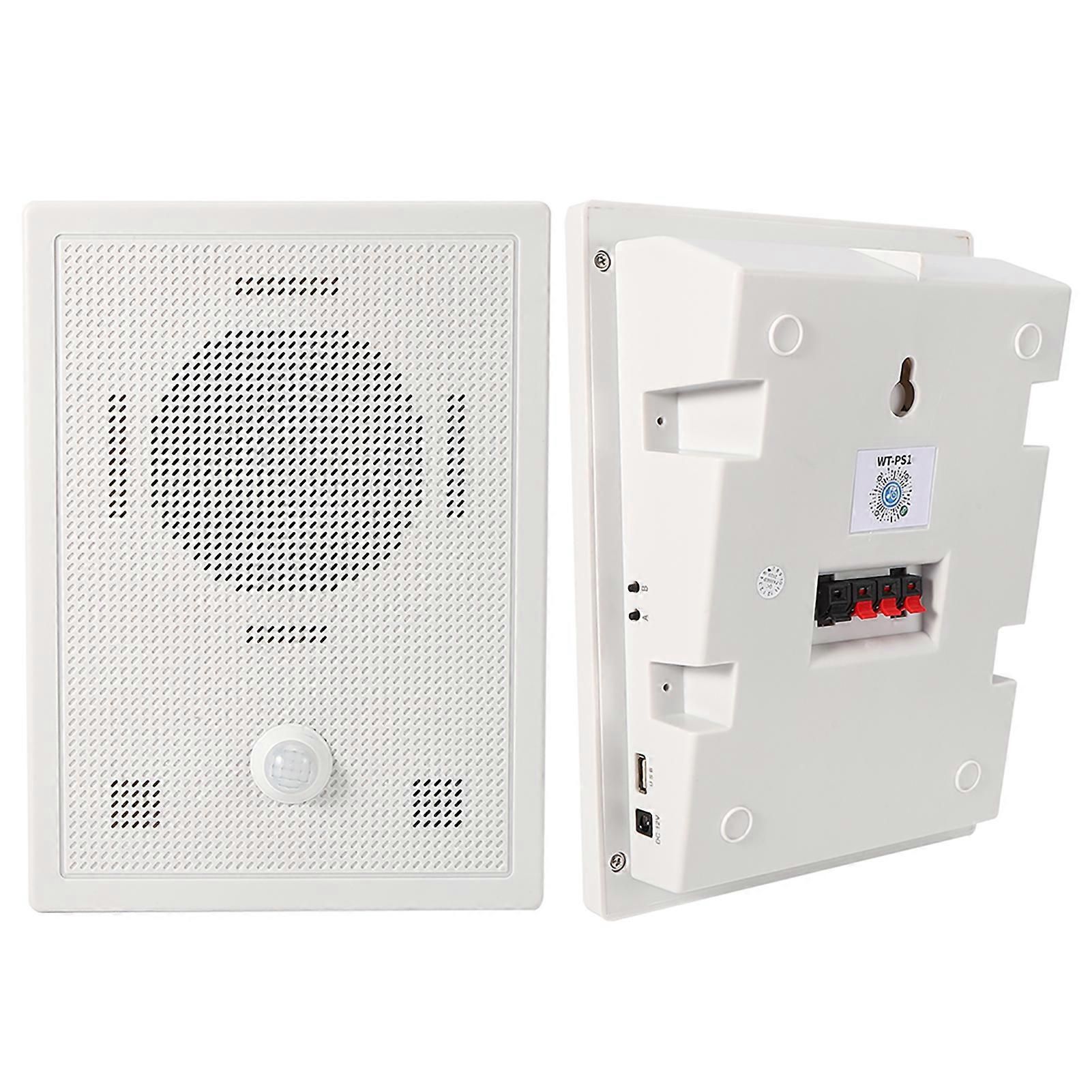Wireless Doorbell Alarm W/ Sensor, Voice Prompt, 27x20x9cm, White