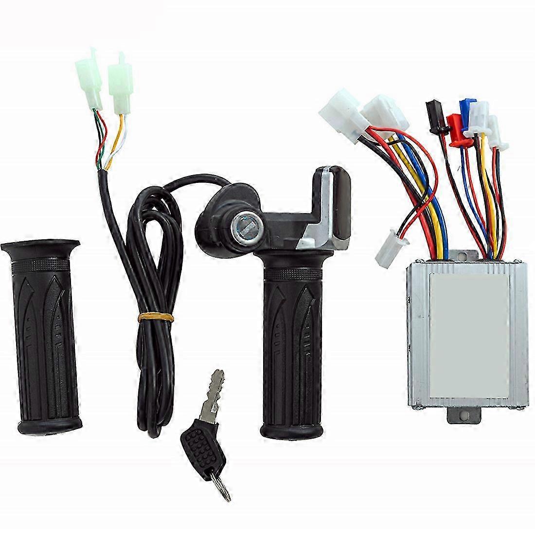36V 500W Electric Bicycle Controller with Throttle Grip - Motor Controller for E-Bike Conversion Kits