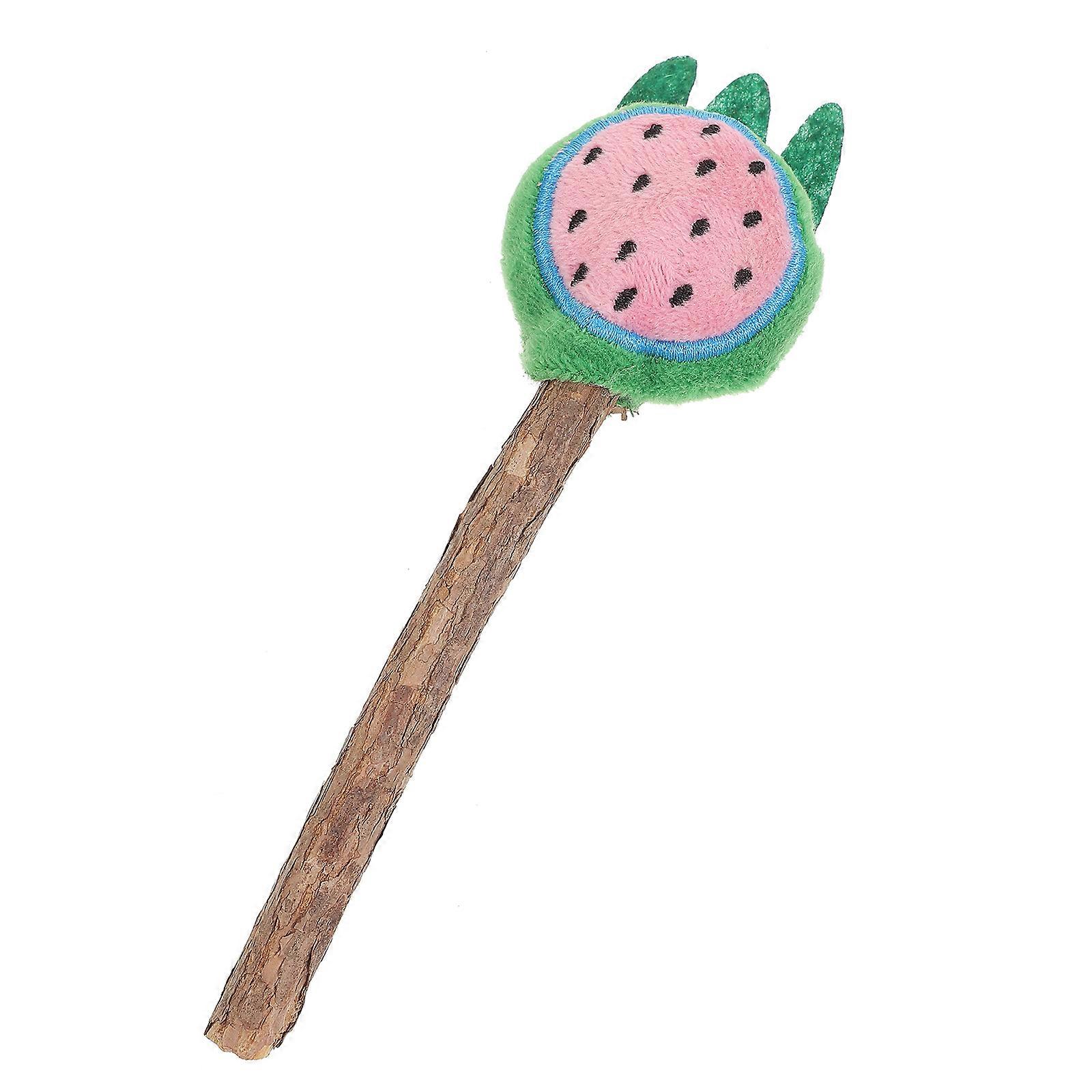 Interesting Cat Teaser Cat Accessory for Pets 2Pcs Novelty Fruit Shape Toy