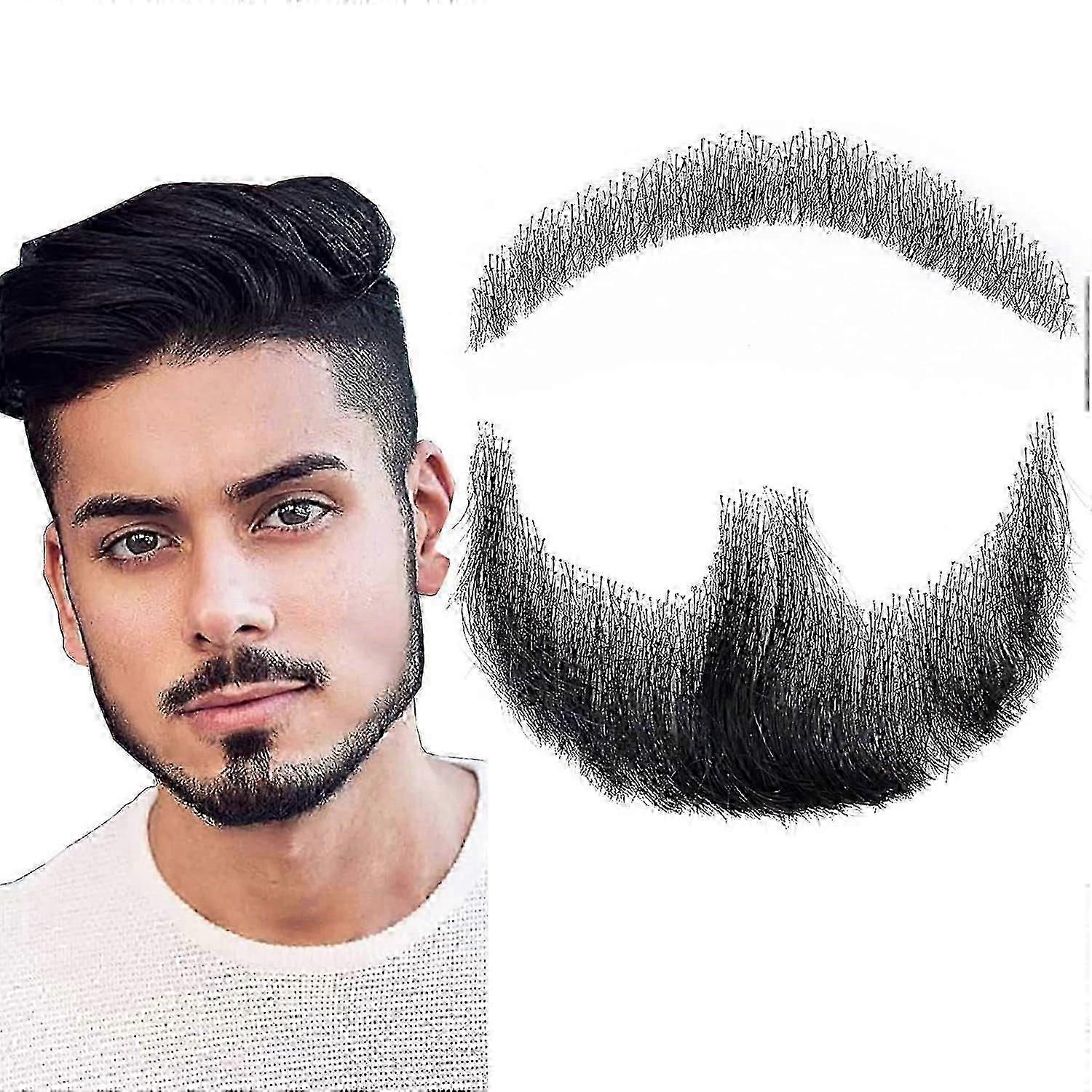 false beards for men realistic hand tied goatee