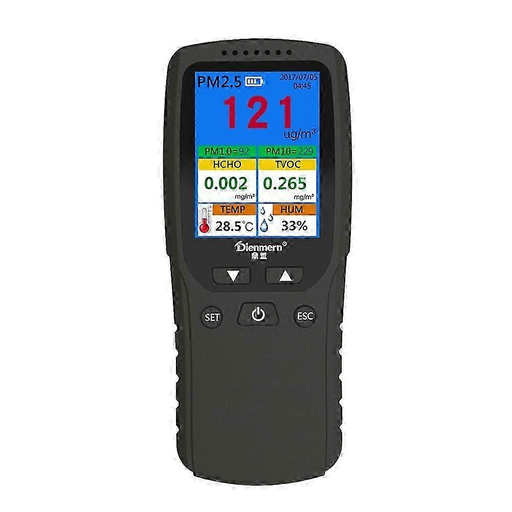 9 σε 1 εσωτερική υπαίθρια θερμοκρασία PM2.5, PM1.0, PM10, HCHO οργάνων ελέγχου ποιότητας αέρα και