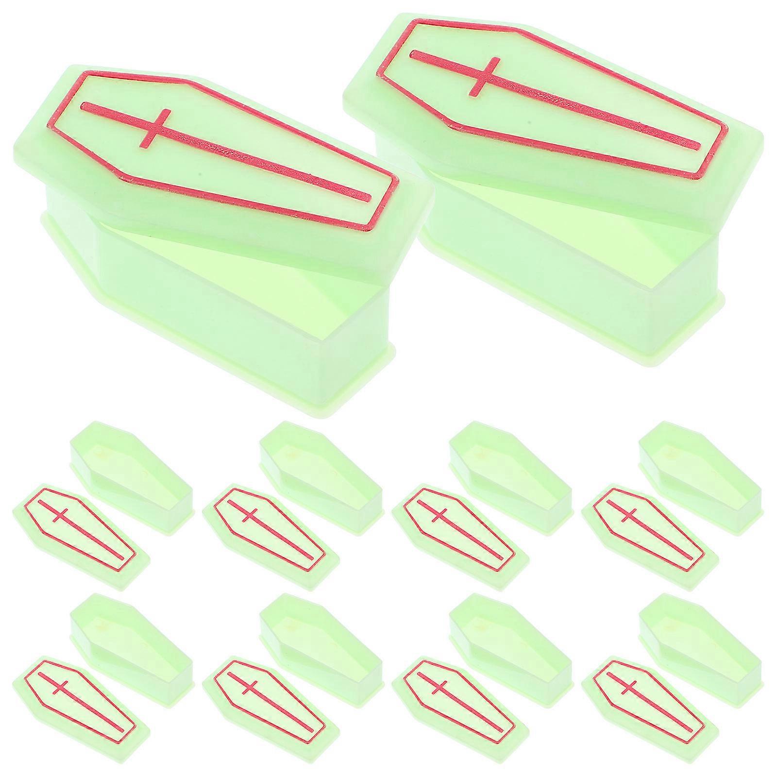 Plastic Miniature Coffin Boxes Prank Scenery Props for Party 30Pcs