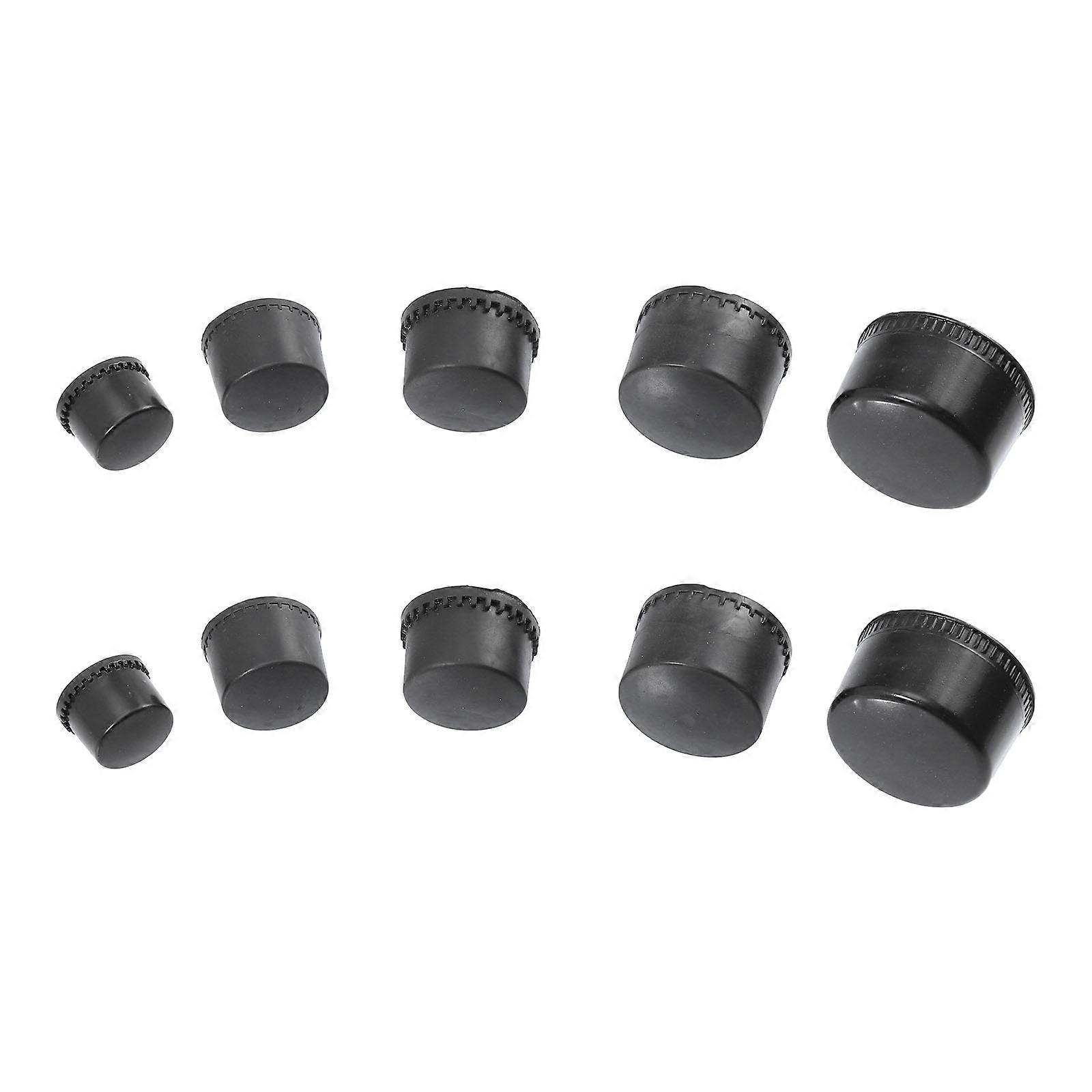 Black Rubber Mallet Head for Diy Enthusiasts Furniture Assembly Non Damaging 10Pcs