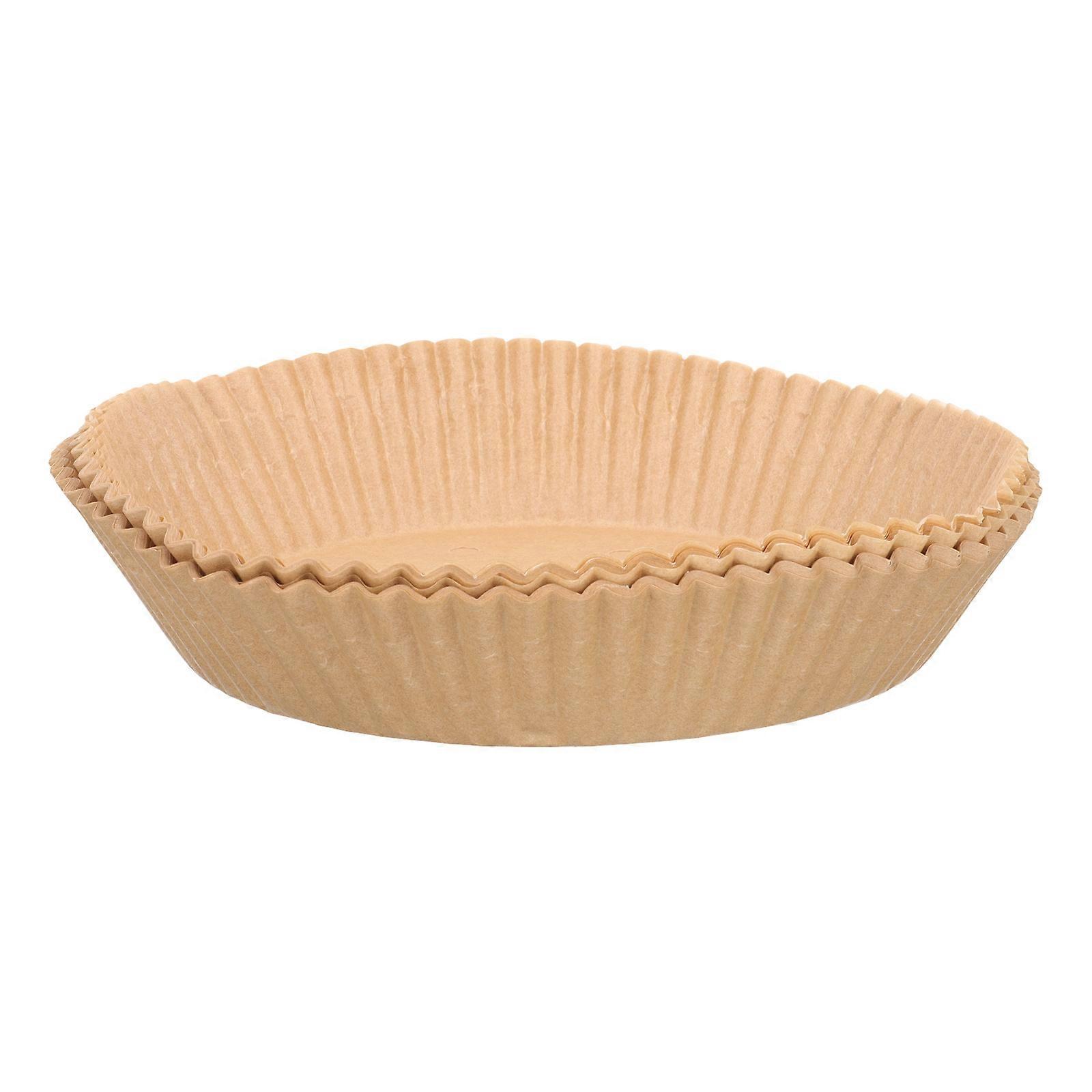 Kitchen Paper Liner Air Fryer Paper Tray for Non-Stick Baking 50Pcs Khaki Color