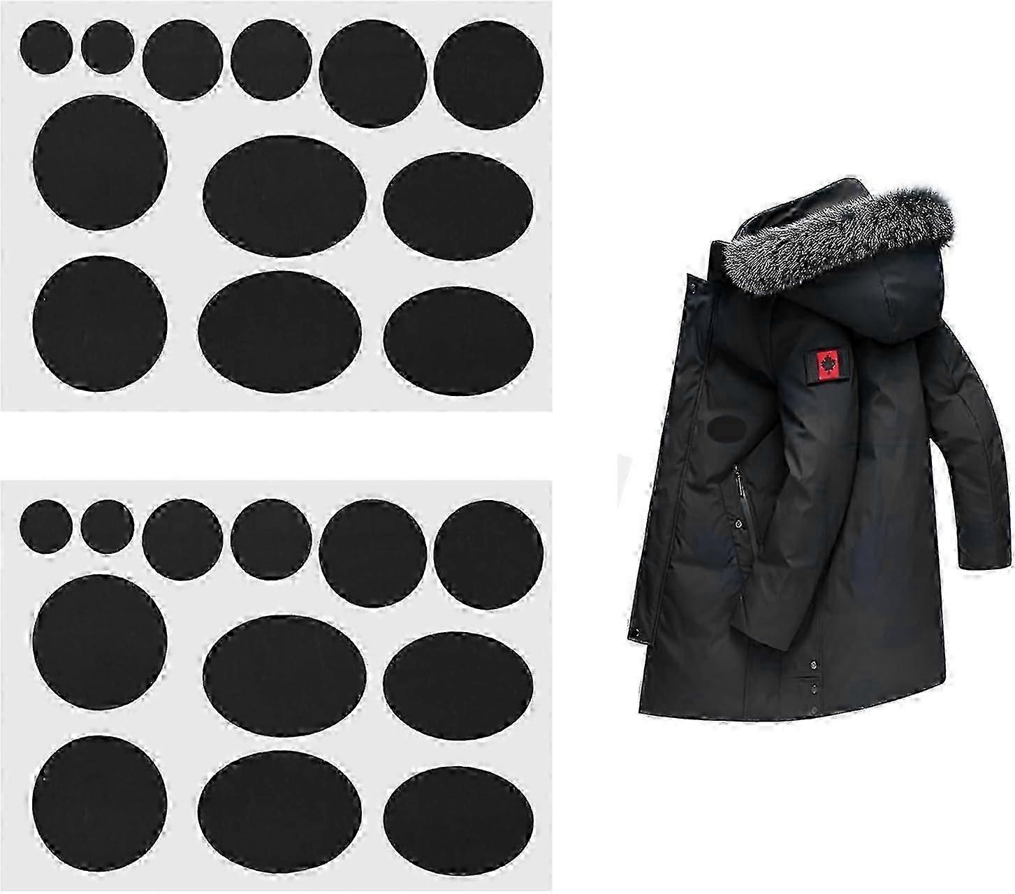 Down Jacket Repair Patch, 10Sheets Down Jacket Repair Black Nylon Fabric Repair Patches Self-Adhesive Washable Outwear Puffer Jacket Repair Patches