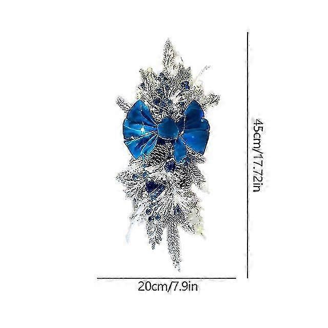 Christmas Wreath Pendants Garland Xmas Decoration Christmas Wreath Hanging Pendant For Holiday Wall Door With Led Light String
