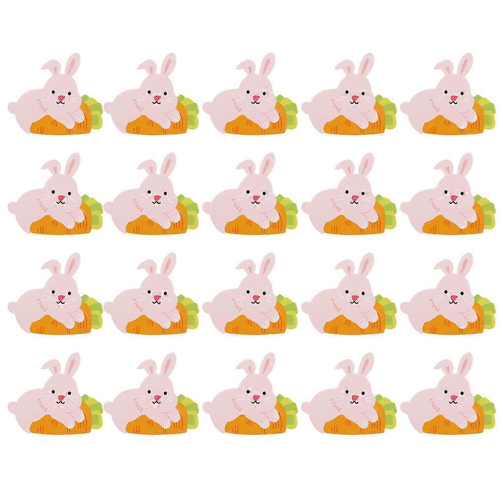 Message for Lollipop Rabbit with Carrot for Decor 100Pcs Paper Cards