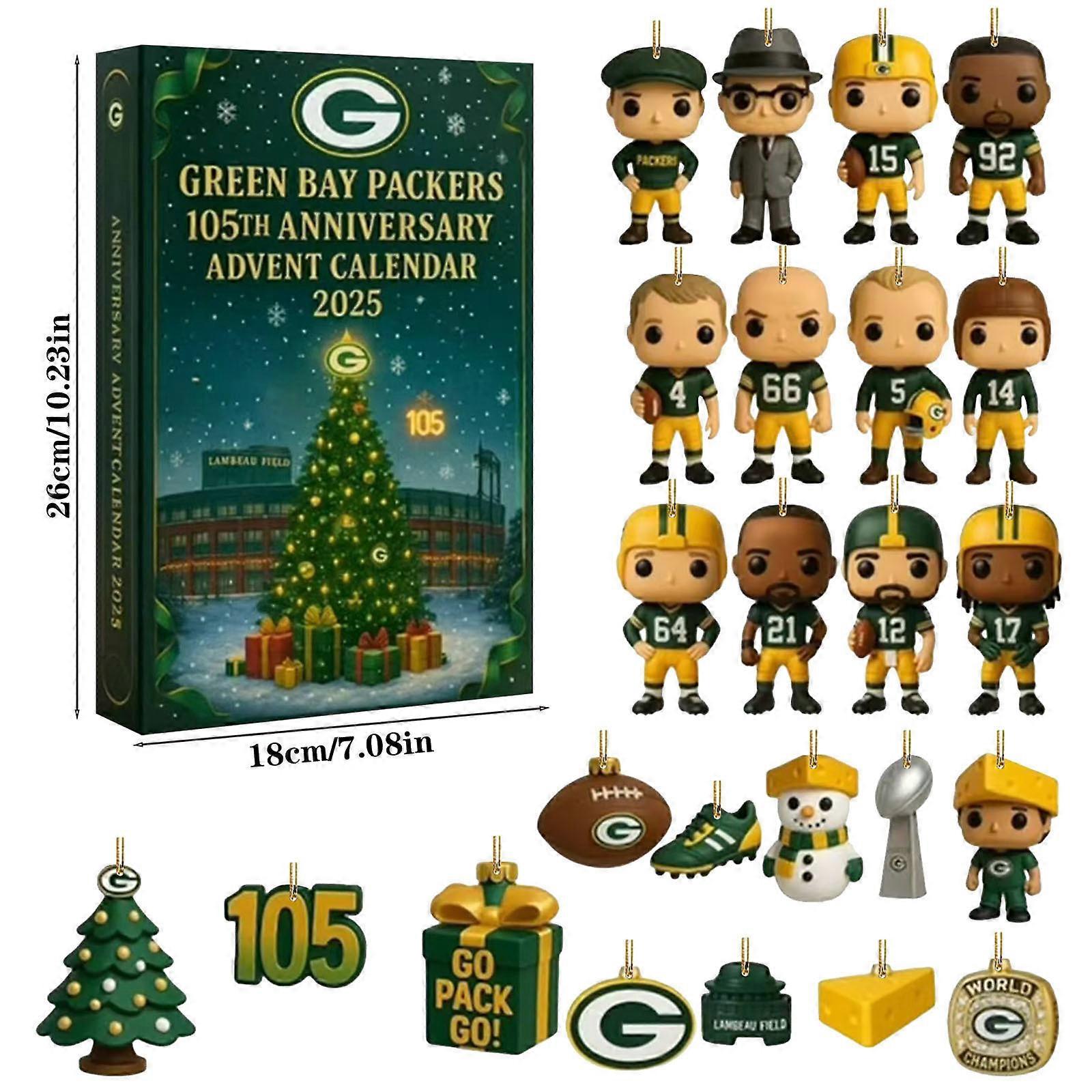 GREEN BAY PACKERS 105th ANNIVERSARY ADVENT CALENDAR Christmas Blind Box