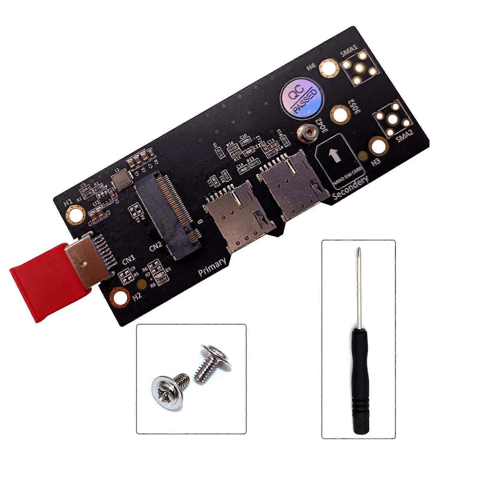 M.2 to USB 3.0 Adapter NGFF Key B 3G/4G/5G Riser Module Test with Dual SIM Card Slot