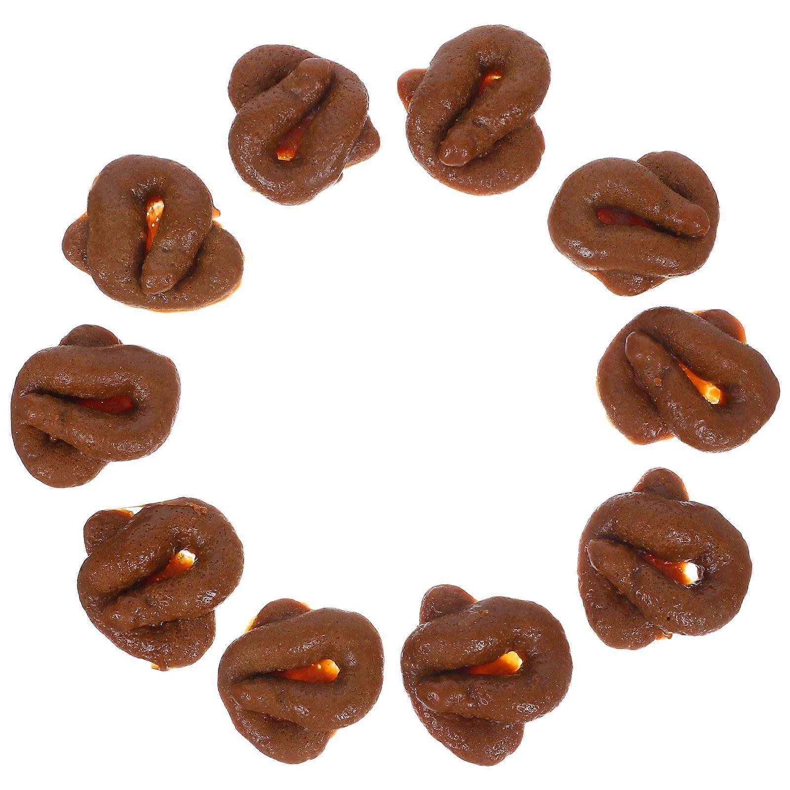 10pcs Realistic Fake Poop Prank Toys: Soft Simulation Sticky Poop Toys for Party Gag - April Fools' Day & Fun Jokes Props