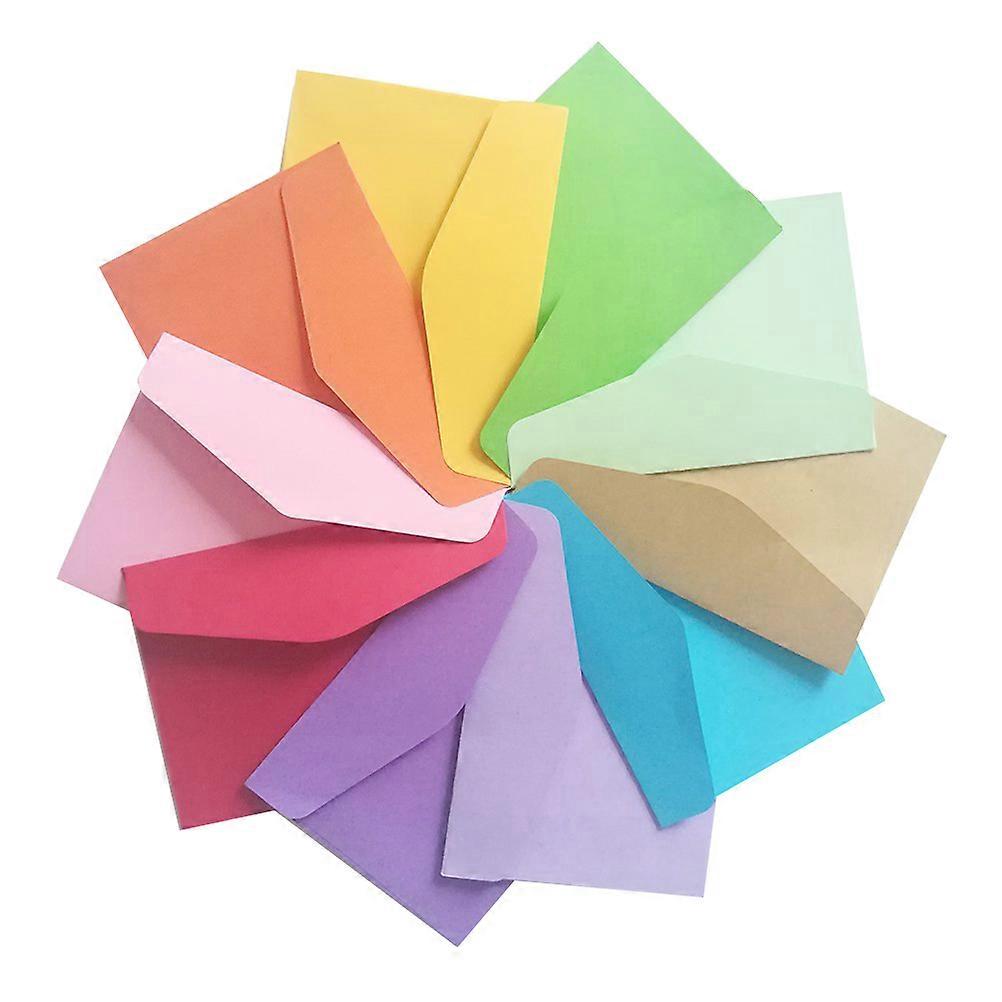 Colorful Envelopes Storage Blank Monochromatic Rectangular Paper 11.5X8cm Writing Convenience 60Set