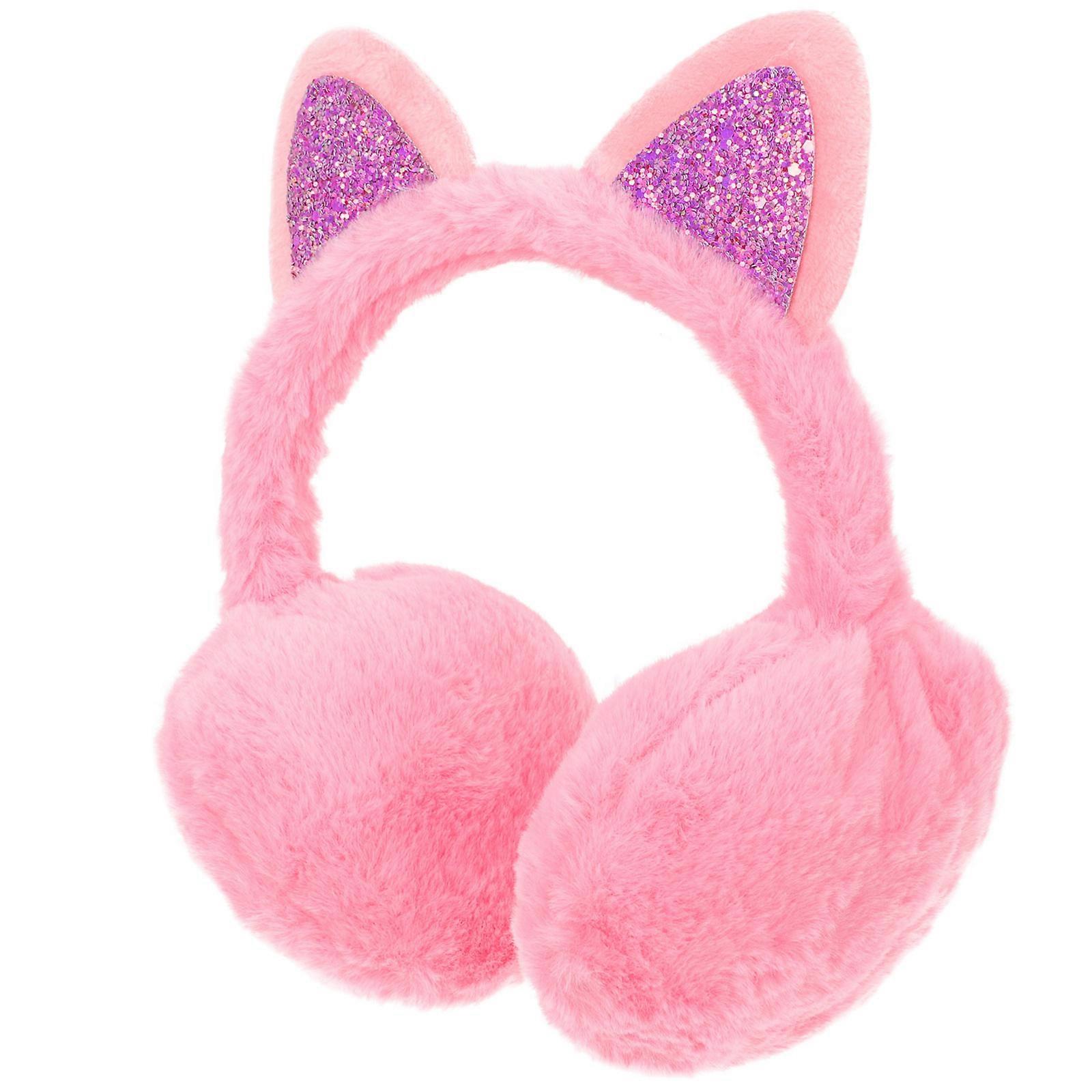 Ear Protection 3Pcs Winter Ear Muff For Boys And Girls With Foldable Design And Warmth Functionality Available In Rosy Color