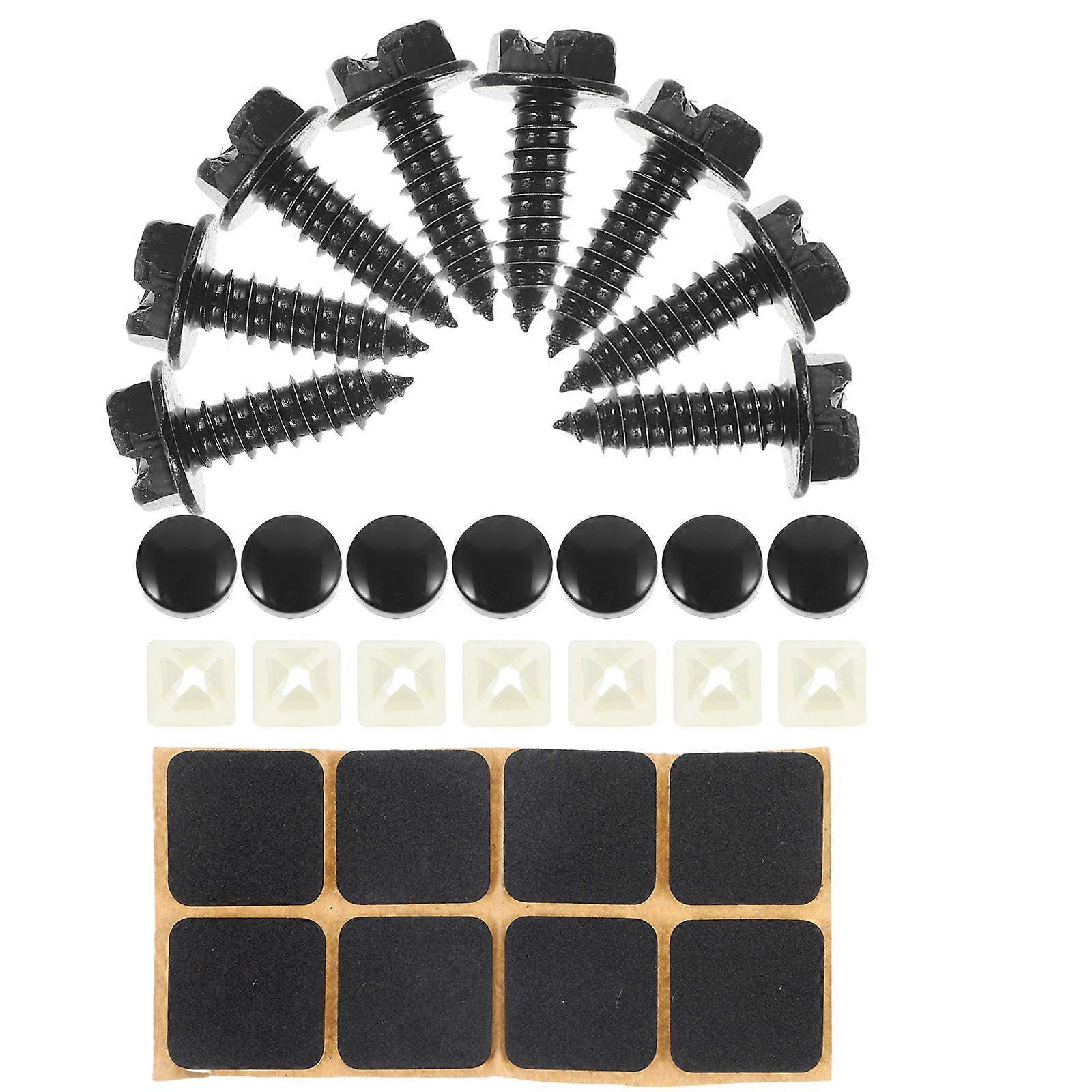 Car License Plate Fasteners 8 Sets Secure Plates For Vehicle Maintenance With Sleek Design