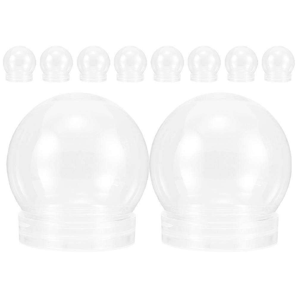 Plastic Snow Globe Containers for DIY Use with Screw Lid 50Pcs