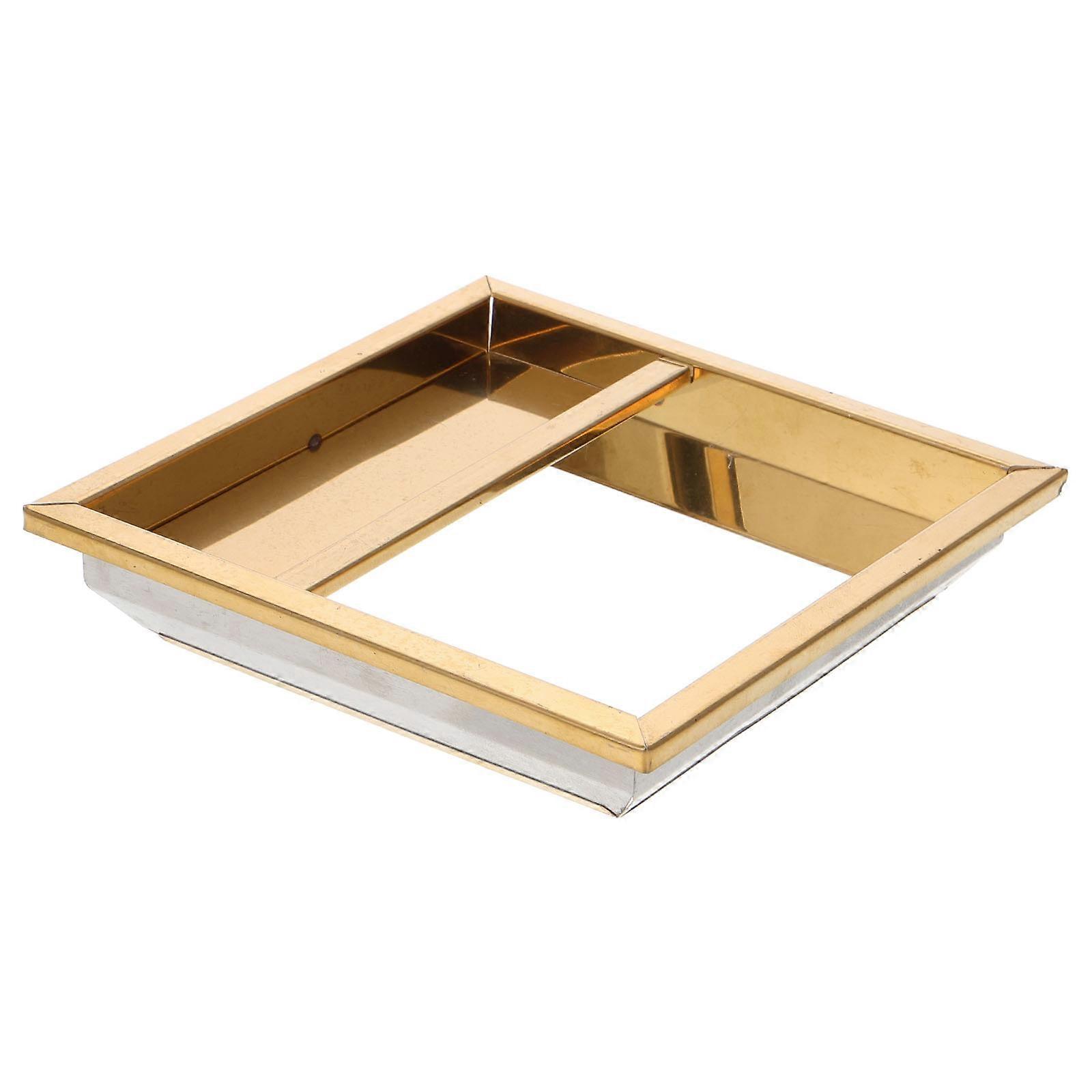 Stainless Steel Garbage Can Lid Replacement Part 4Pcs Golden Cover