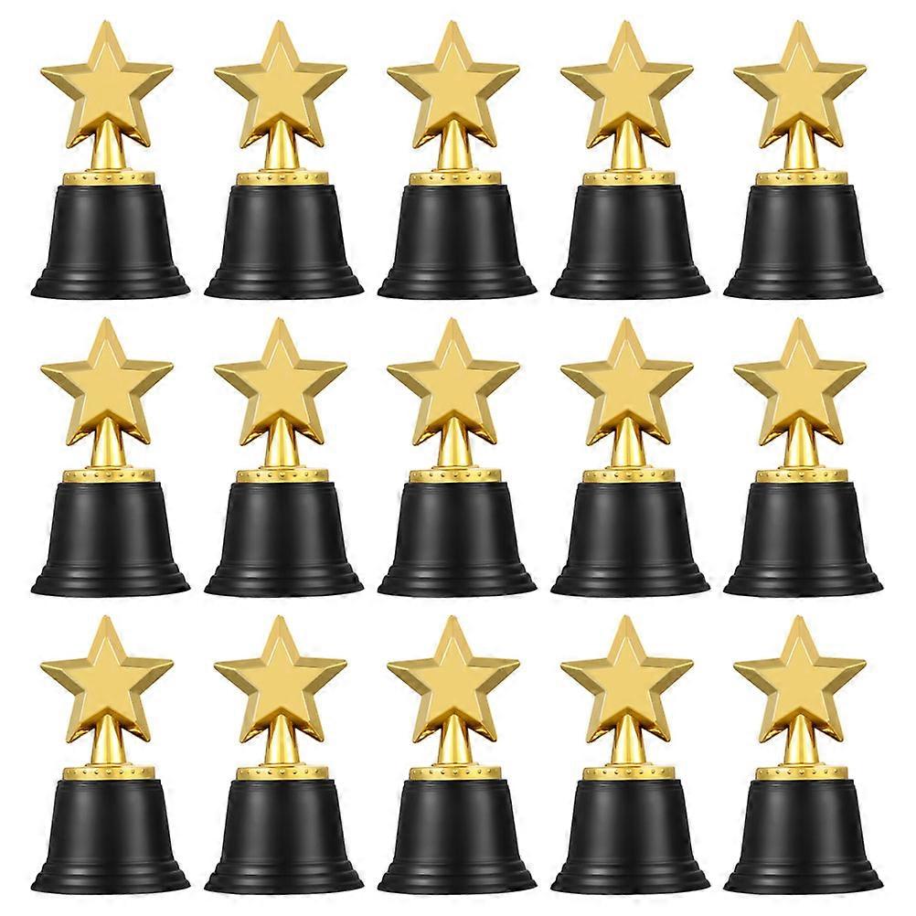 Students Awards Mini Trophy for Classroom Recognition 30Pcs Golden Plastic