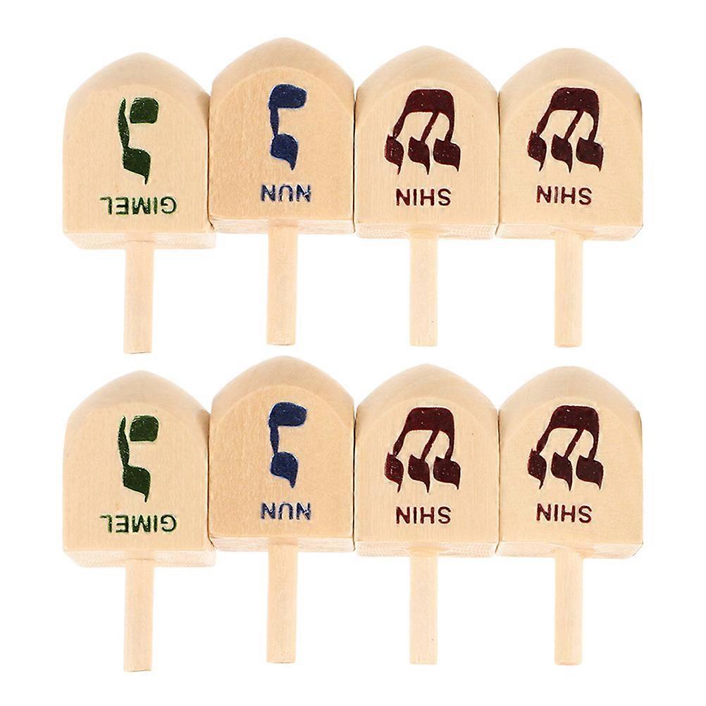 Wooden Hanukkah Spinning Top for Kids Playing Educational 40Pcs Set