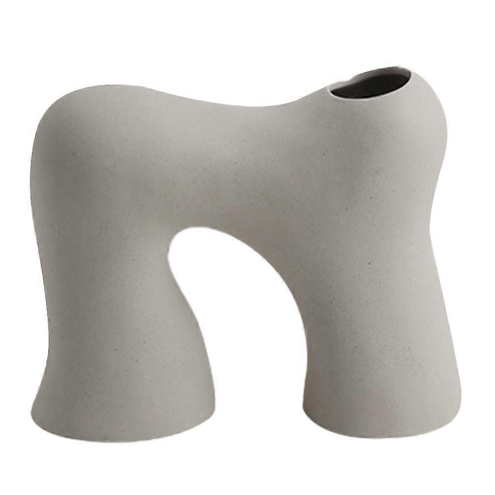 Creative Desktop Vase Flower Arrangement Vase for Decor 3Pcs Light Grey