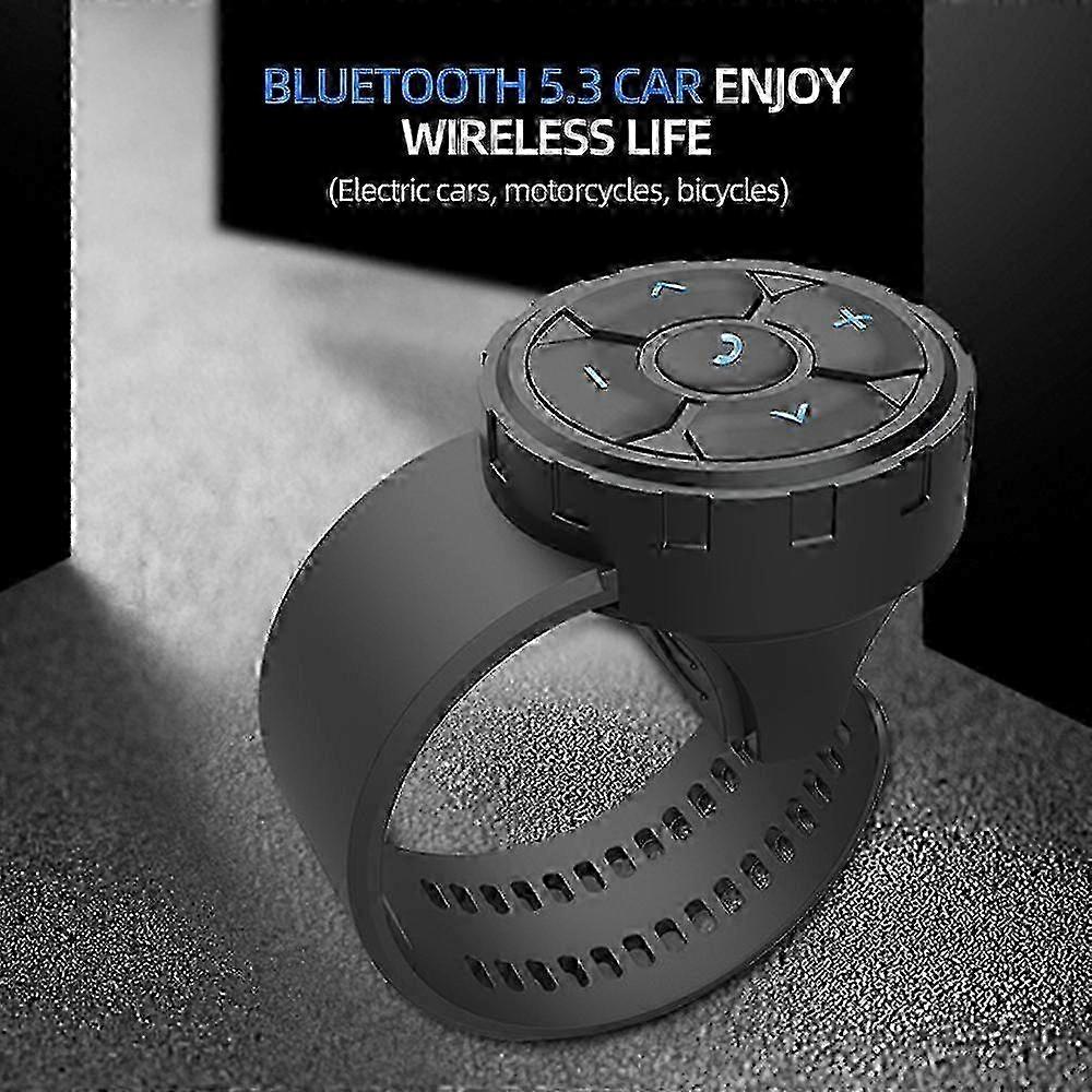 Wireless Bluetooth 5.3 Remote Button Helmet Earphone Motorcycle/Bike Handlebar Media Controller Car Steering Wheel Control