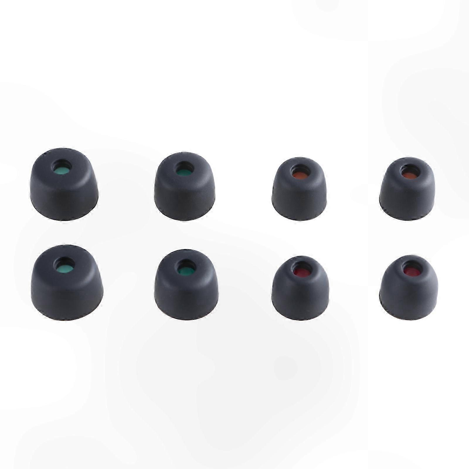 Silicone Ear Tips - 4 Pairs of Comfortable Gray Ear Covers for Secure Fit and Improved Sound Isolation