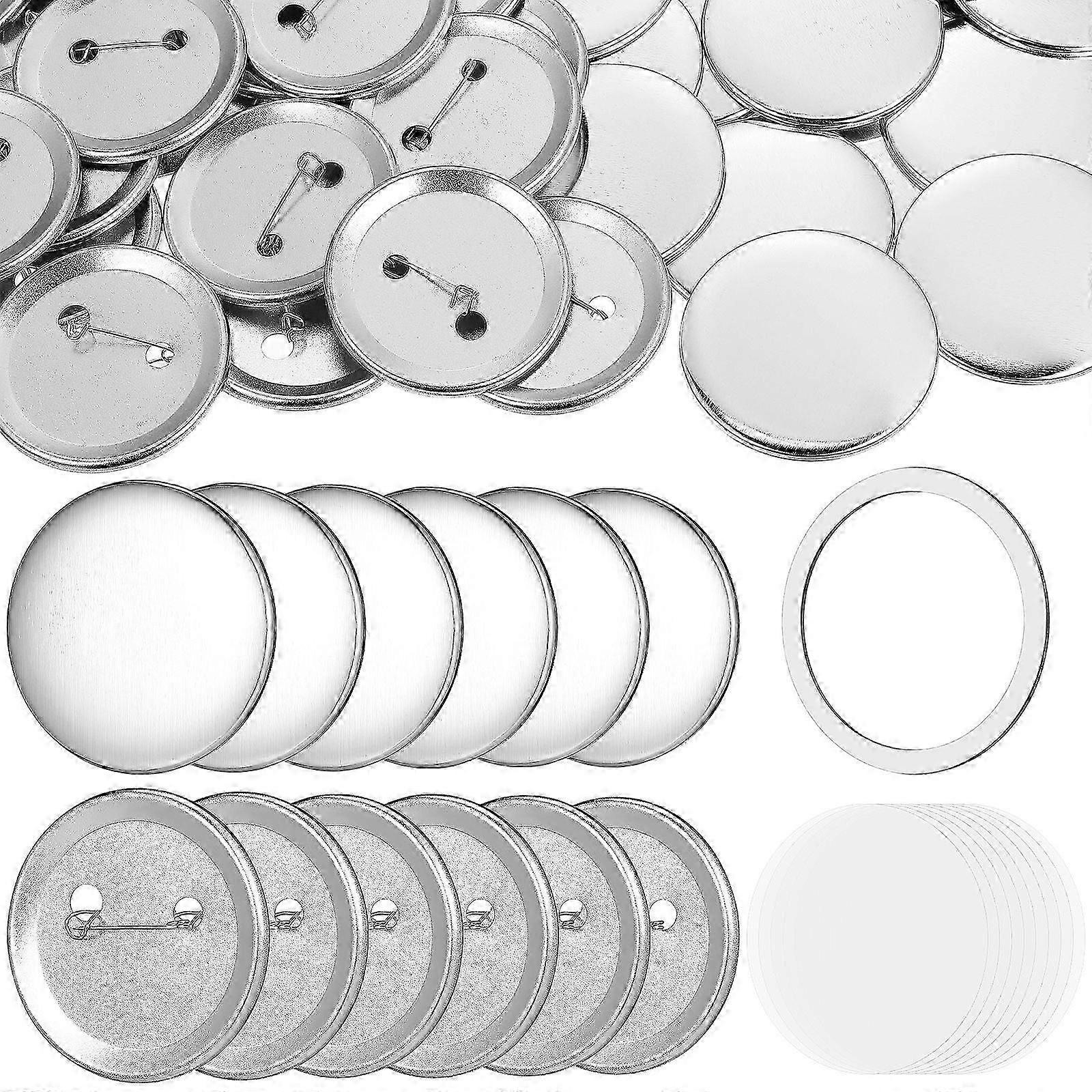100 Sets Button Maker Supplies Button Badge Pins Craft Button Parts Round Badge Making Kit Badge Parts