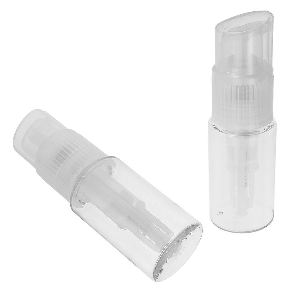 Dry Powder Spray Bottle 2Pcs Transparent PP Refillable Convenience Spray Container for Storage