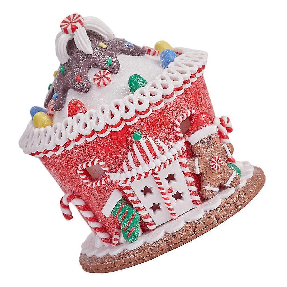 Led Lighted Gingerbread House Tabletop Decor Multi Resin Holiday Decoration 1Pack