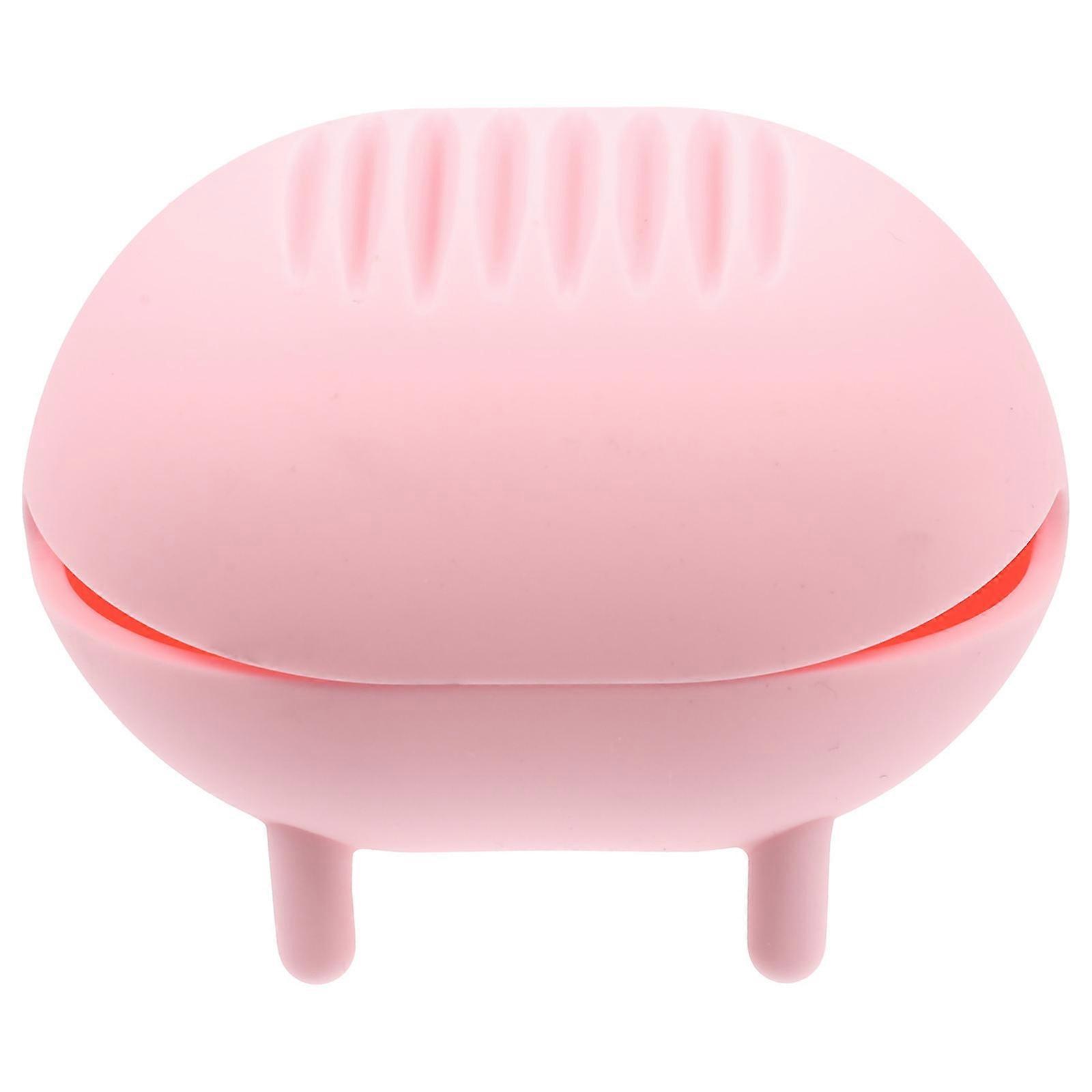 Silicone Makeup Sponge Holder Box for Storage 5Pcs Pink Portable Case