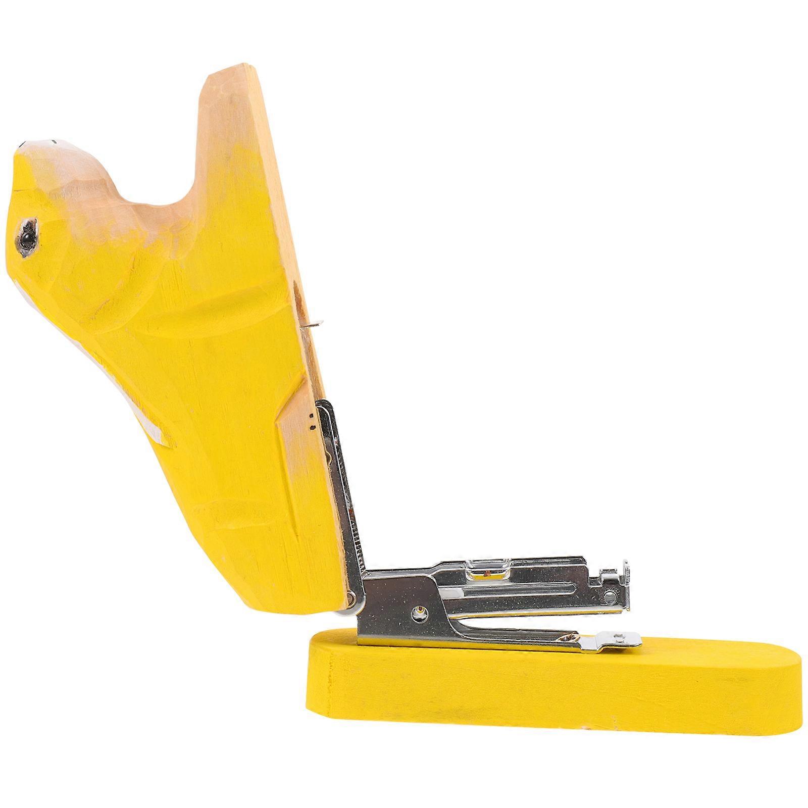 Yellow Desk Stapler Multi-Function for Office Use 5Pcs Professional Hand Stapler