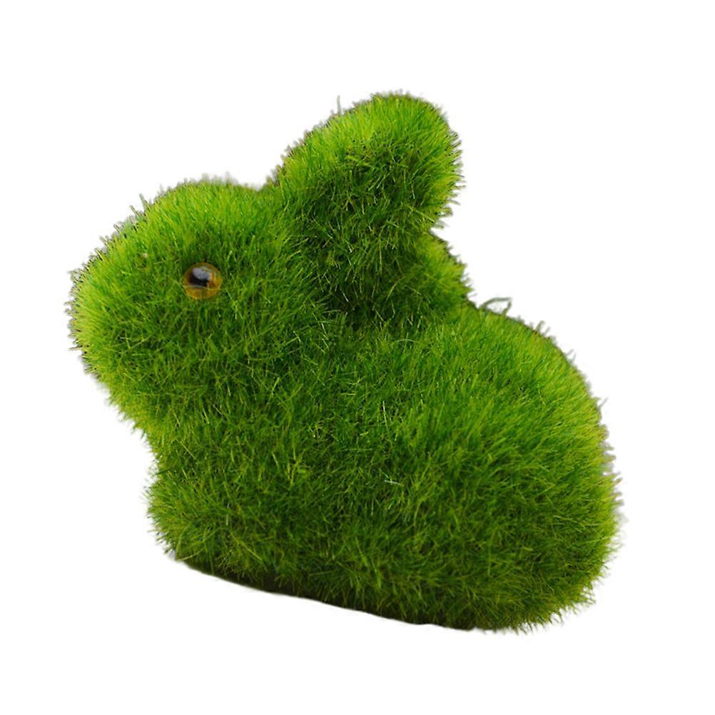 Green Simulation Rabbit for Desktop Decoration 6Pcs
