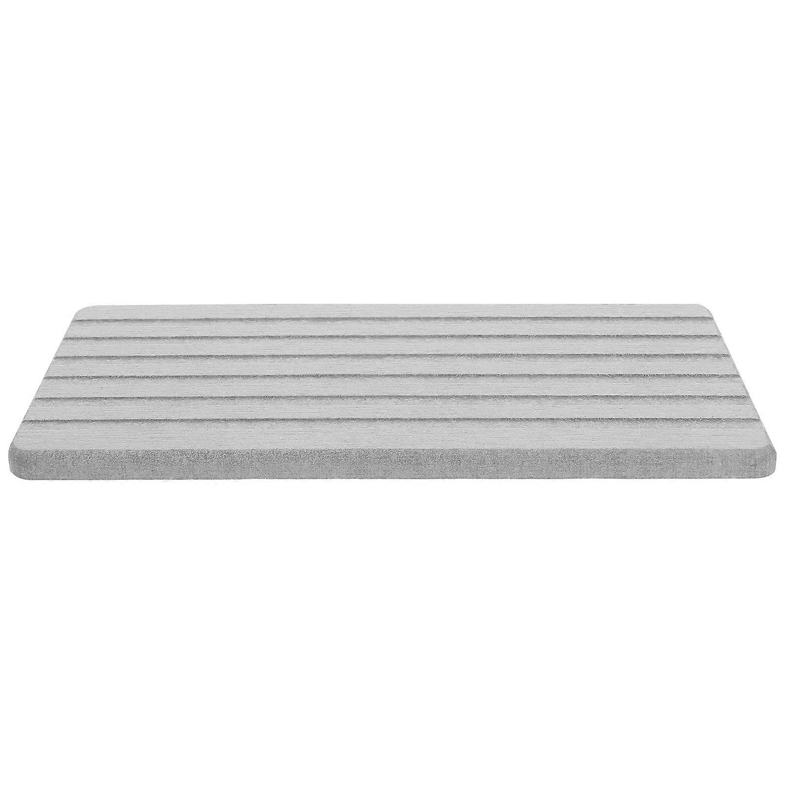 Absorbent Grey Diatomite Coaster for Kitchen 3Pcs Drink Bathroom Mat