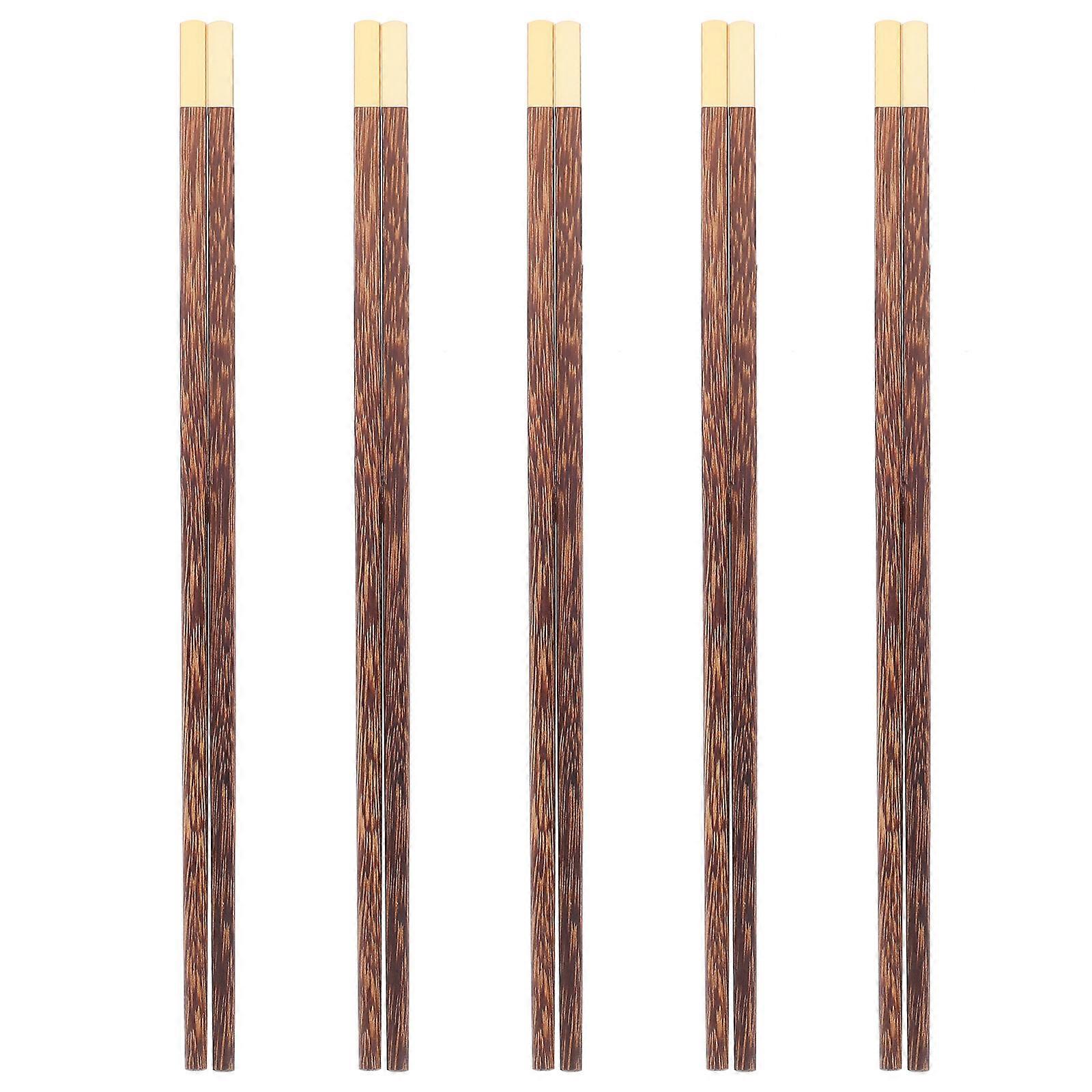 Reusable Long Chopsticks Ideal For Hot Pot Suitable For Family Users 25.00X1.00X1.00CM Protect From High Temperature Oil 5 Pairs