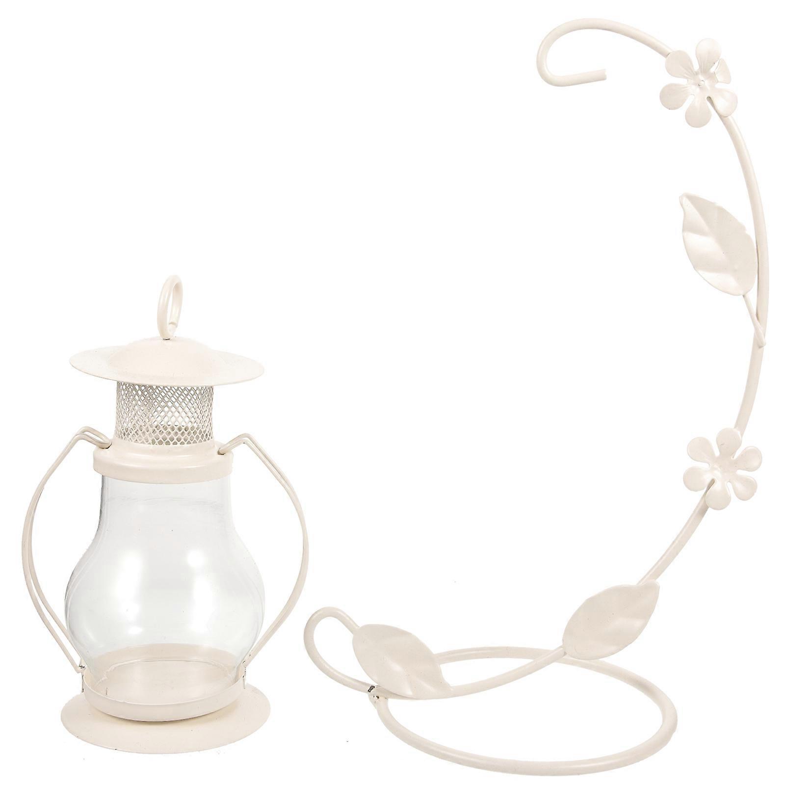 Metal Tea Light Holder Candle Stand for Table 4Pcs White Desktop