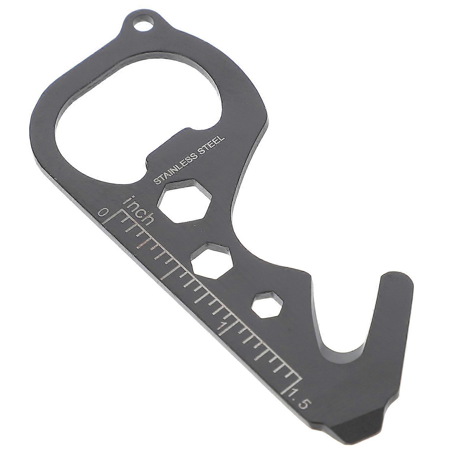 Black Outdoor Keychain Tool Bottle Opener for Use 1Pcs