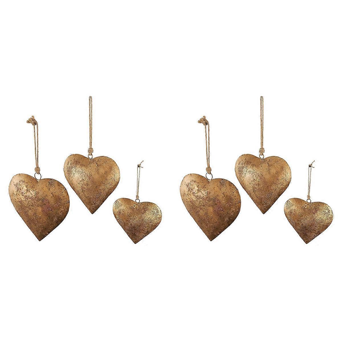 3D Metal Heart-Shaped Decorative Bell