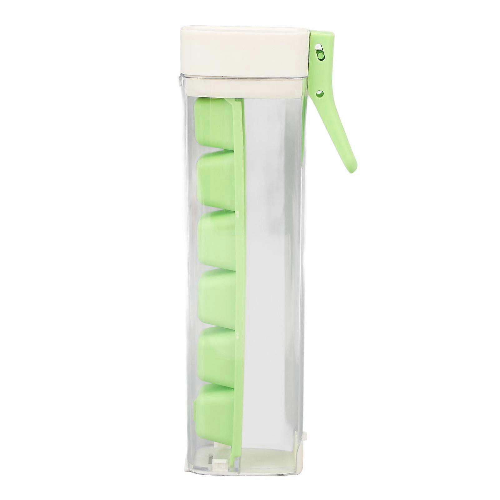 Ice Cube Tray PC PP 6 Grid Push Type Easy Release Detachable Ice Cube Mould for Summer Freezer White