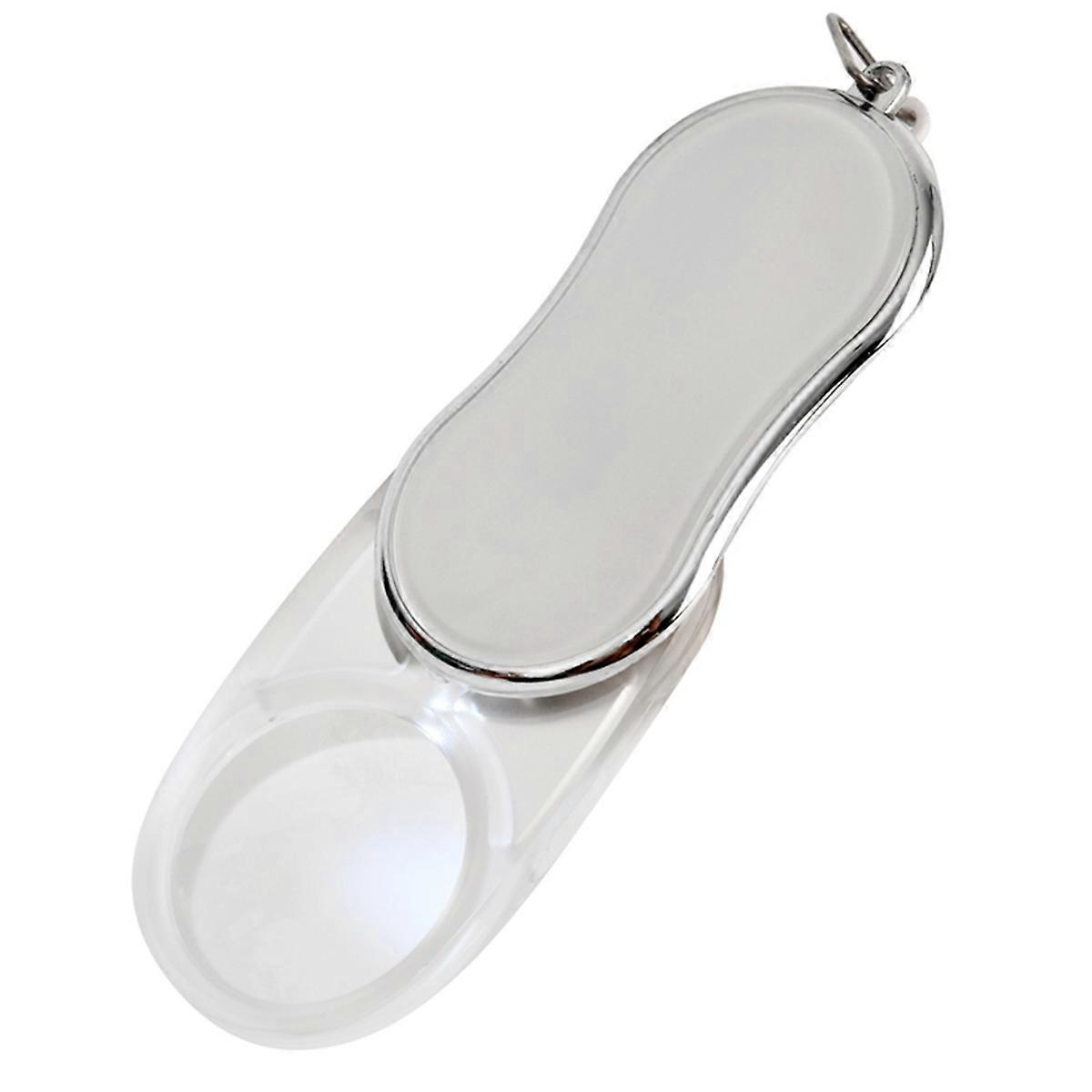 Portable Folding Rotating LED Lighting Magnifying Glass A