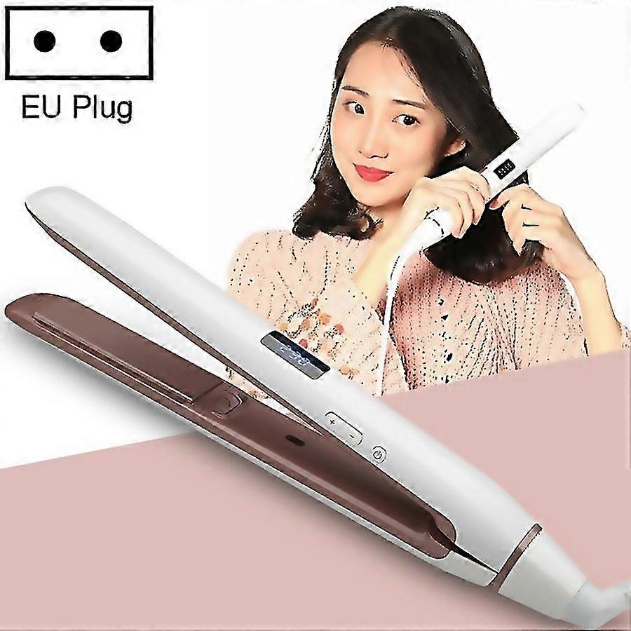For Professional Hair Straightener Led Display Ceramic Coating Plate Ionic Curling Flat