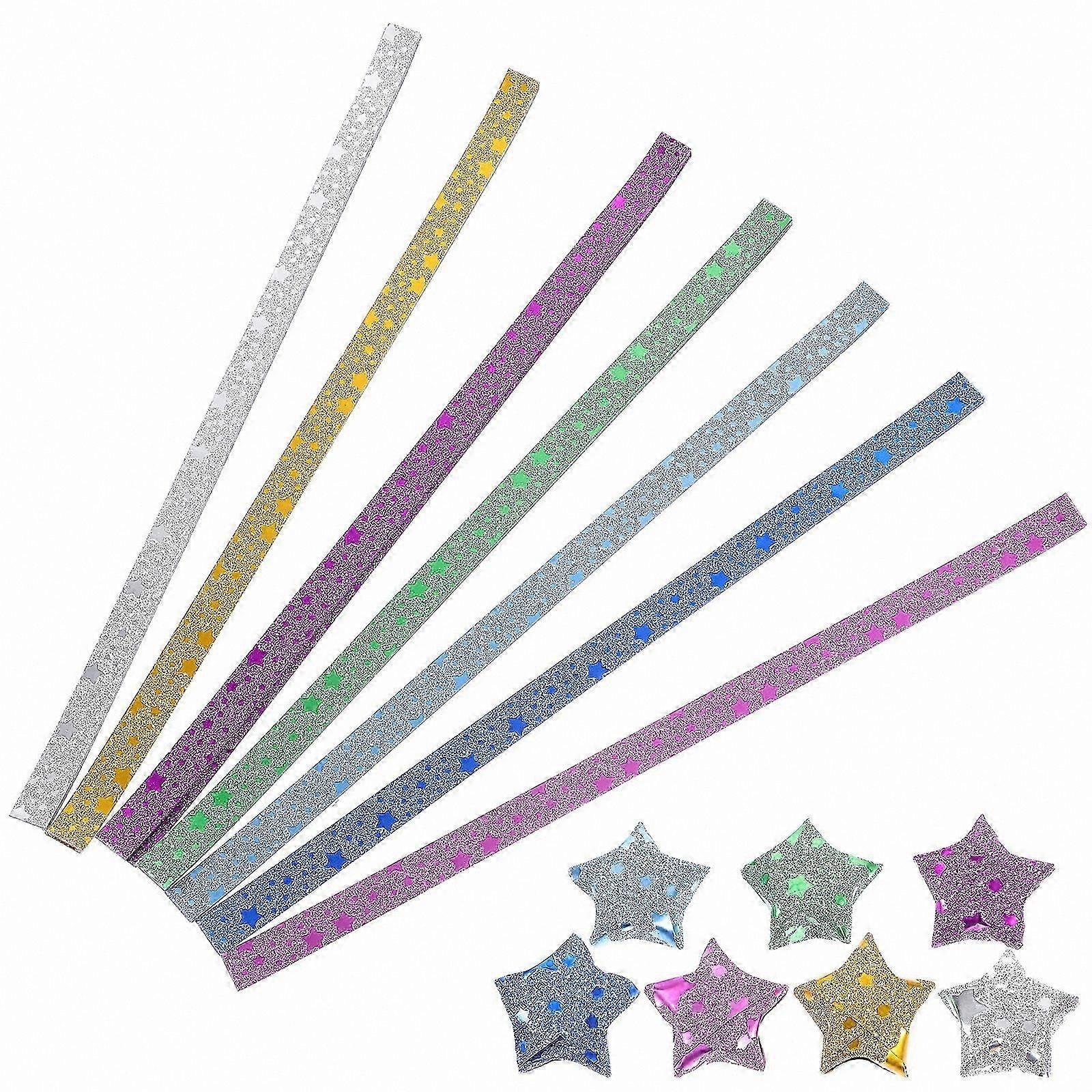 140 Pieces Origami Paper Strips for DIY Decorative Stars Multicolored Craft Strips for Creative Star Making Projects