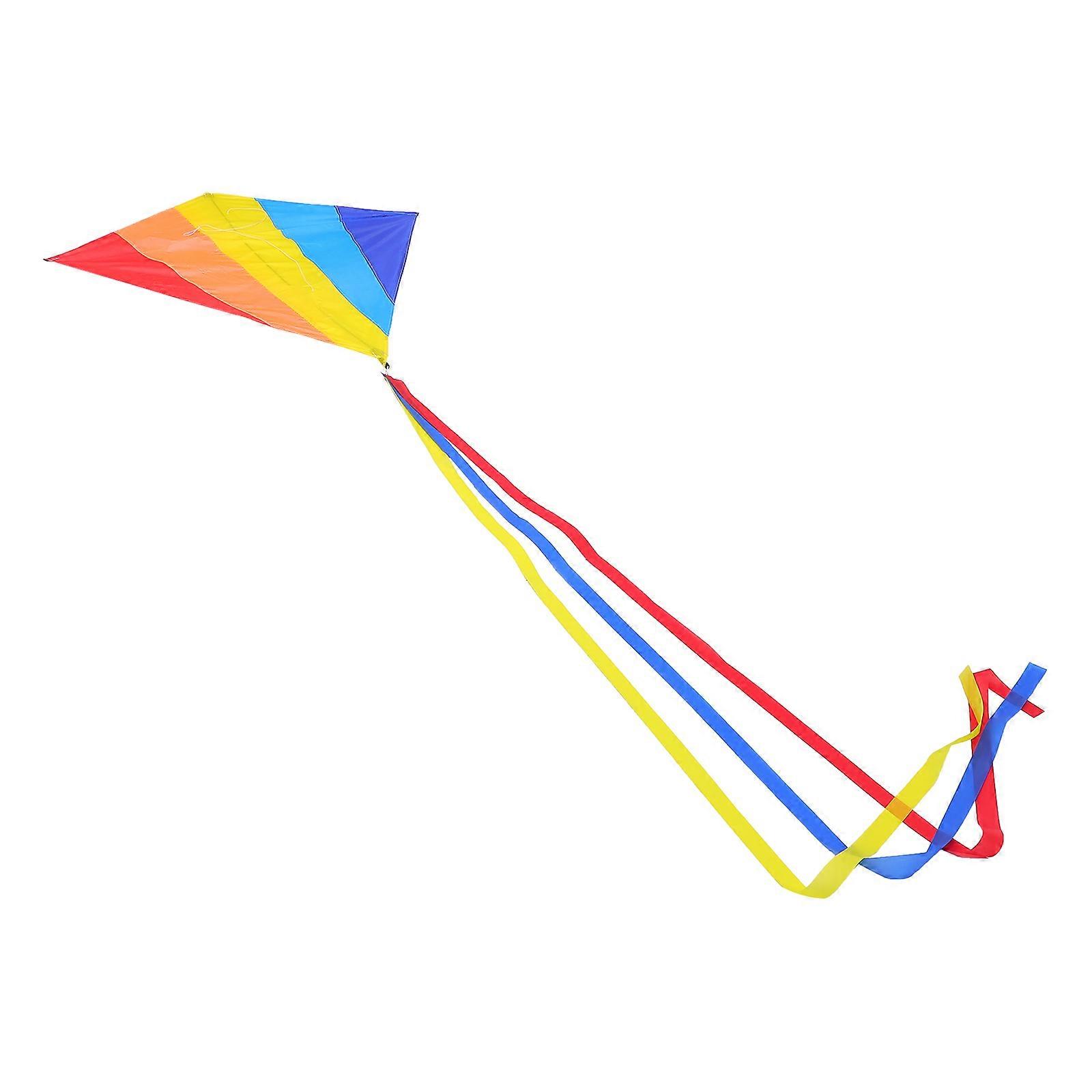 Kids Long Tail Kite Family Time Multi Polyester Easy to Fly 1Set