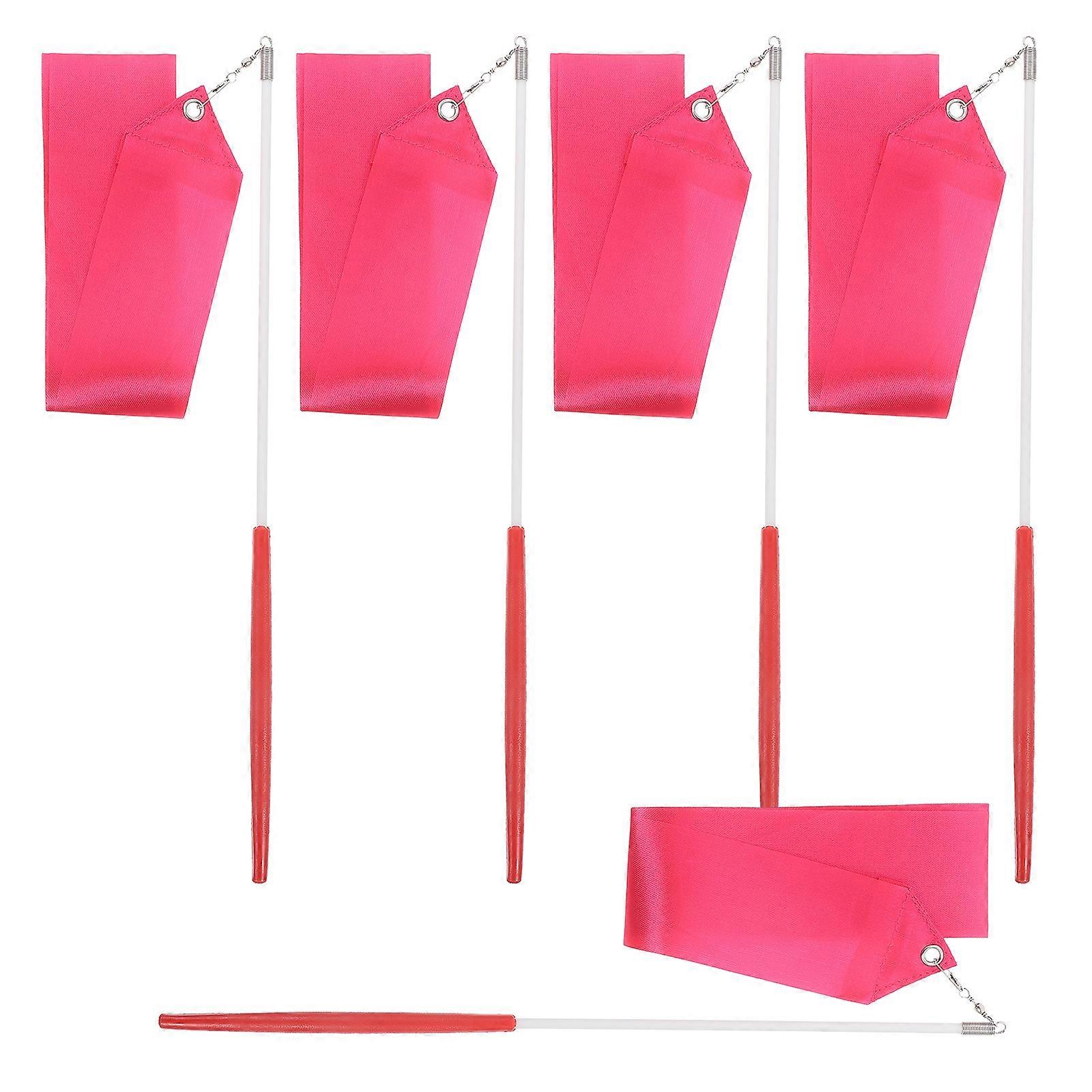 Dance Ribbon Colored Gymnastics Ribbon for Exercise 5Pcs Pack