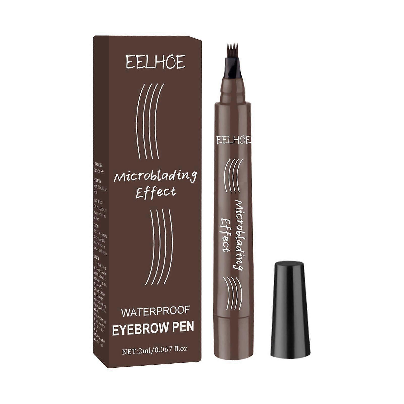 Eelhoe Four-Prong Wild Water Eyebrow Pencil Modifies Eyebrow Shape, Is Waterproof And Sweat Resistant, Fills Eyebrows Naturally, And Makes Them Plump 