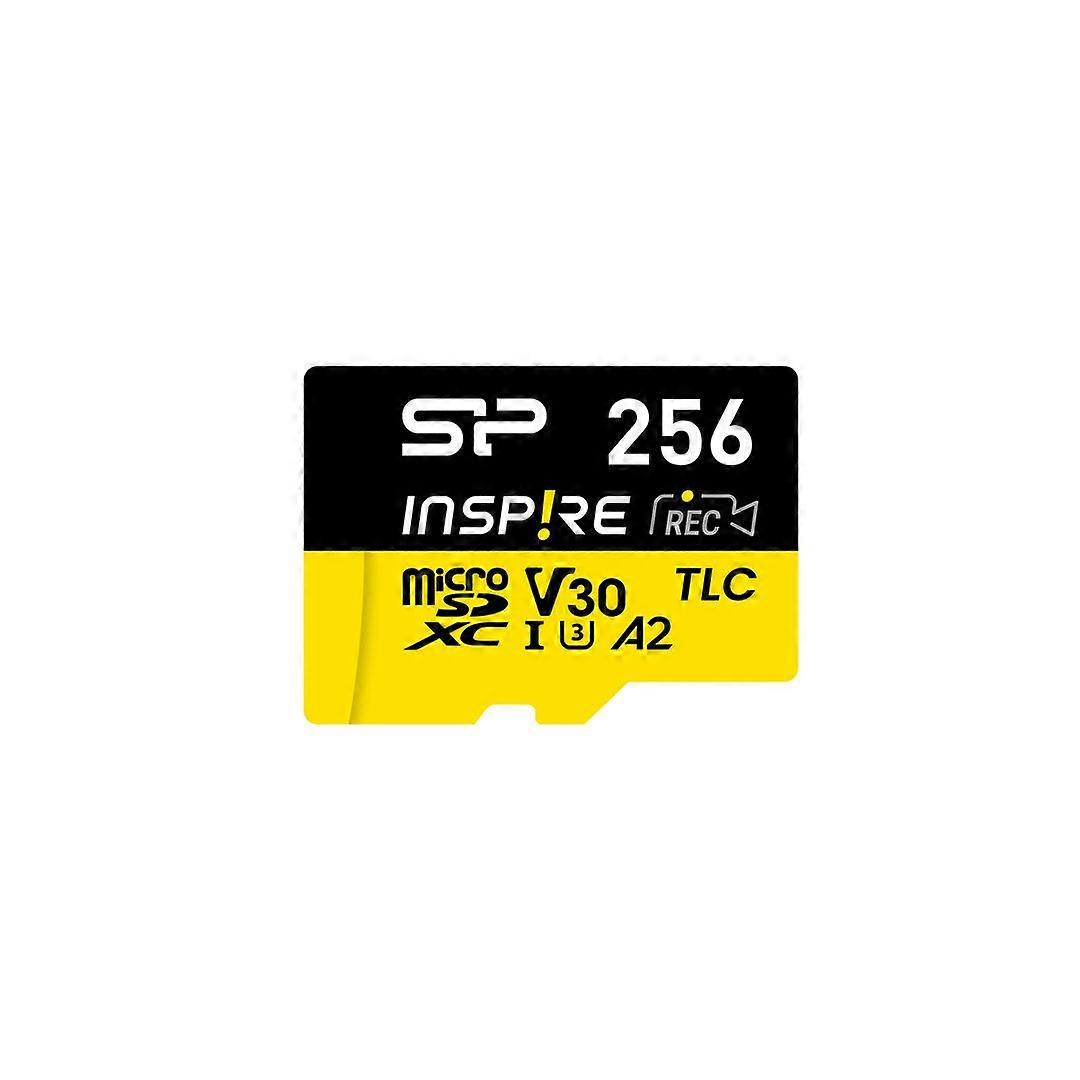 Carte mémoire Silicon Power Inspire 256 Go MicroSDHC V30 UHS-I U3 A2 4K + adaptateur (sp256gbstxla2v1nsp)