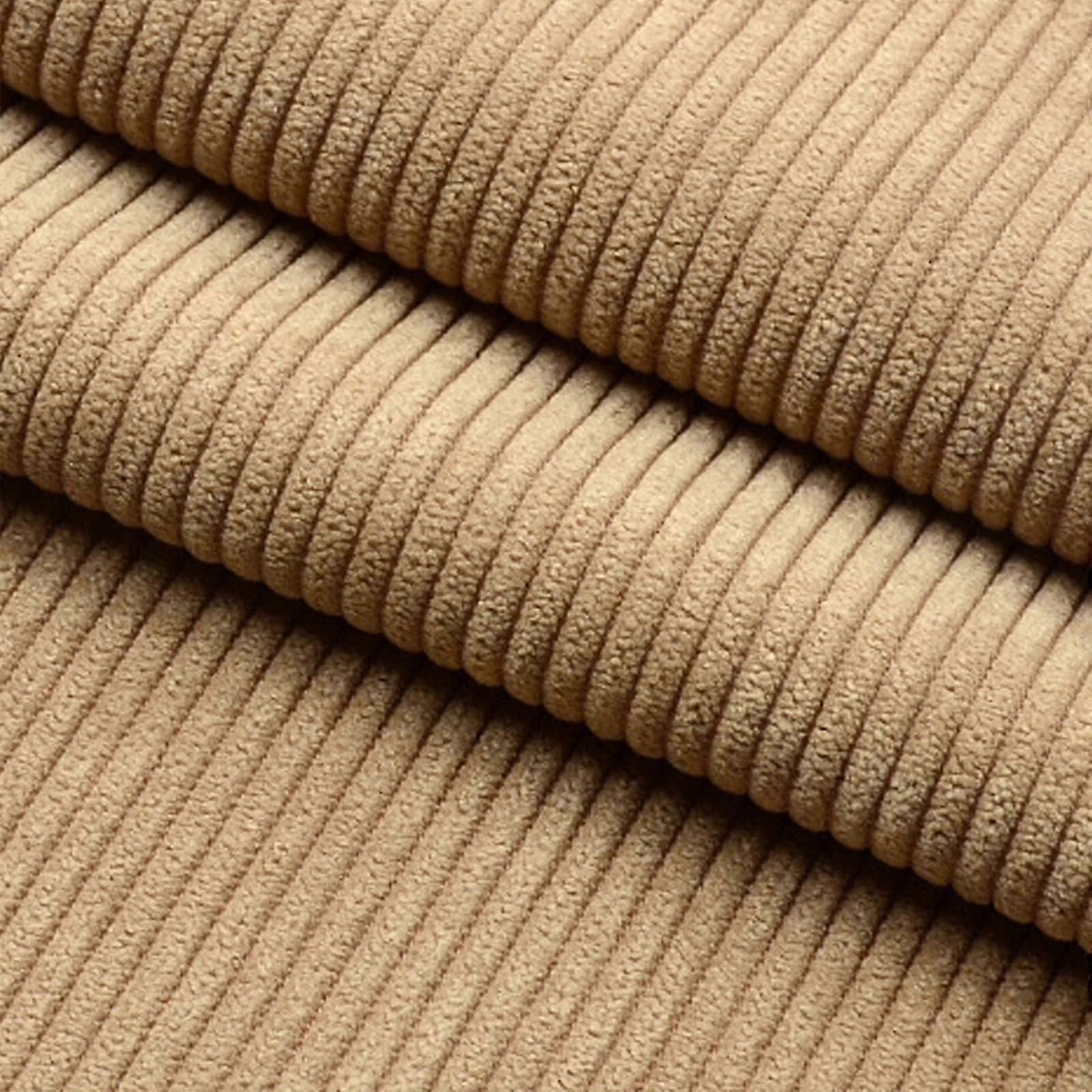 Durability Corduroy Fabric Solid Color Stripe Handmade Making Fabric Clothing for Furniture and Projects A shallow camel