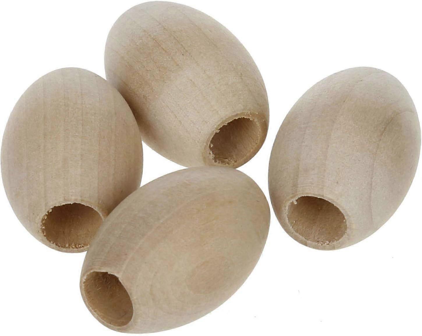 Perles ovales en bois SeraphinaT, 30 x 20 mm, lot de 10, marron, 30 mm