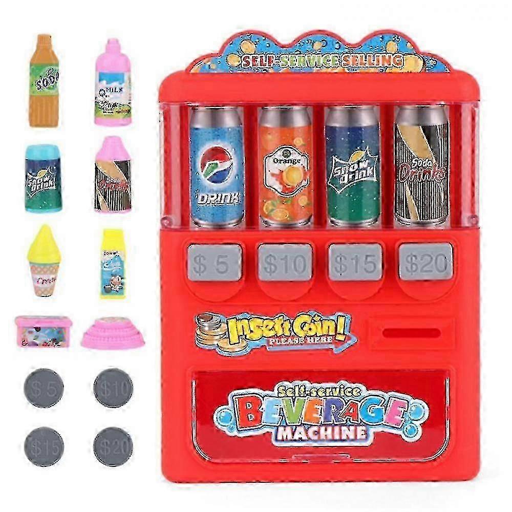 Children's vending machine, beverage machine, toy (red)